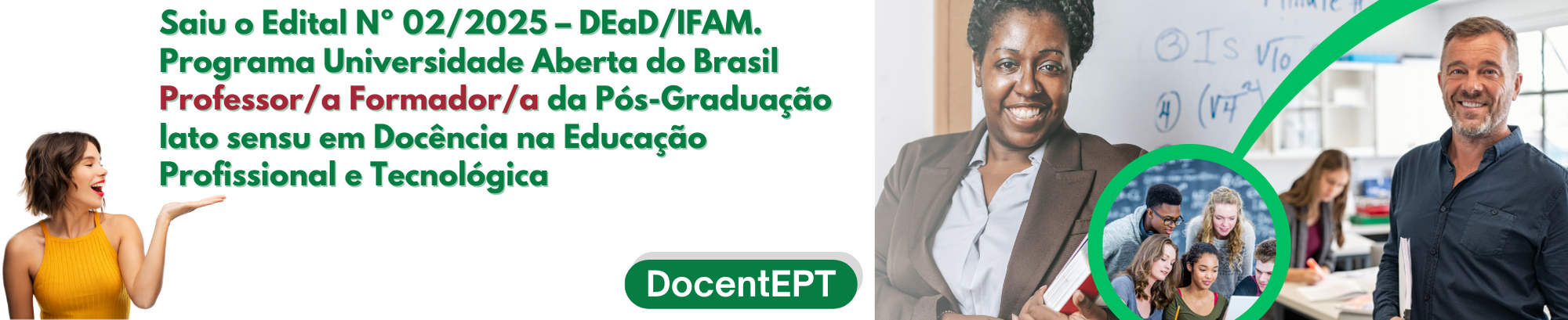 Saiu o Edital Nº 02/2025 – DEaD/IFAM