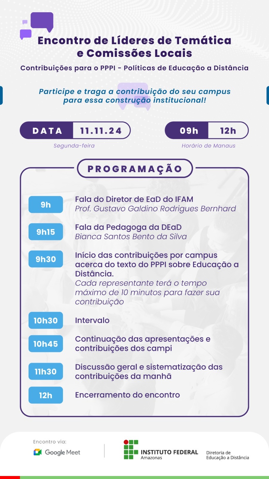 Programação Encontro de Líderes